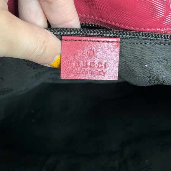 NWT Authentic Gucci Imprime GG Small Joy Zip Tote Waterproof Red - Picture 4 of 9